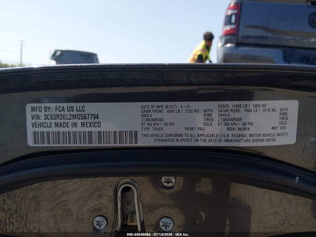 2021 RAM 3500 8