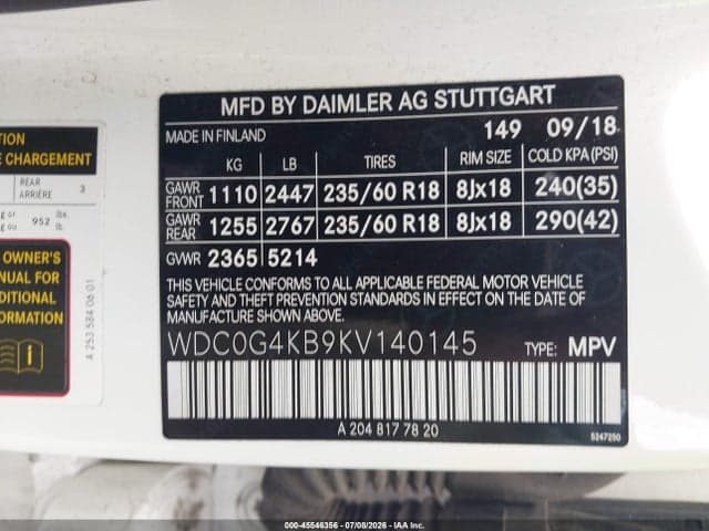2019 MERCEDES-BENZ GLC 300 4MATIC 9