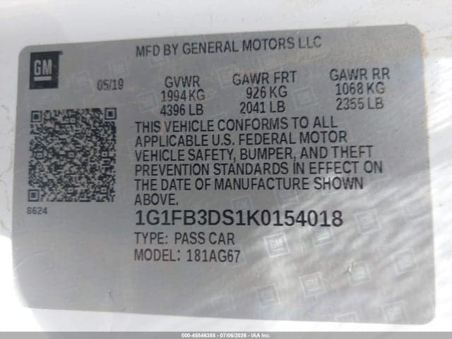 2019 CHEVROLET CAMARO 1LT 9