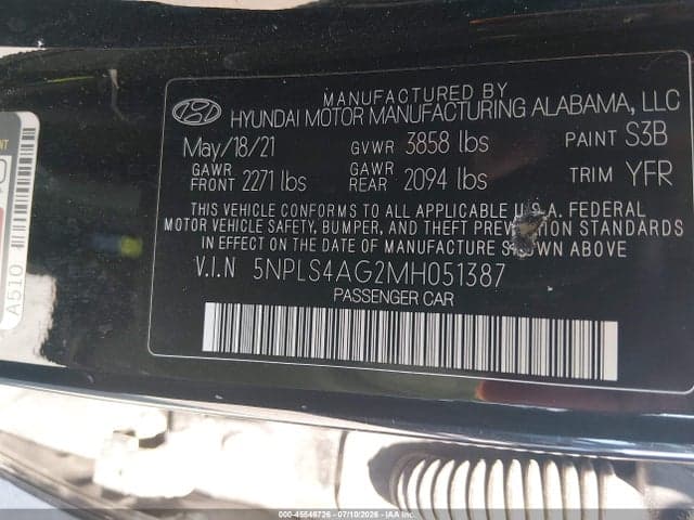 2021 HYUNDAI ELANTRA SEL 9