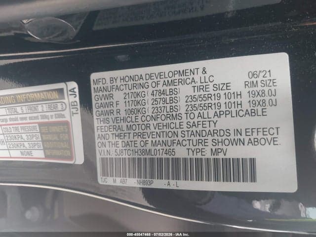 2021 ACURA RDX STANDARD 9