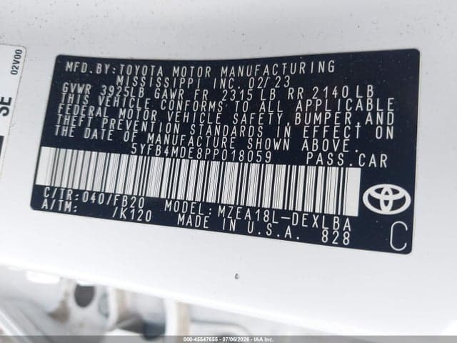 2023 TOYOTA COROLLA LE 9