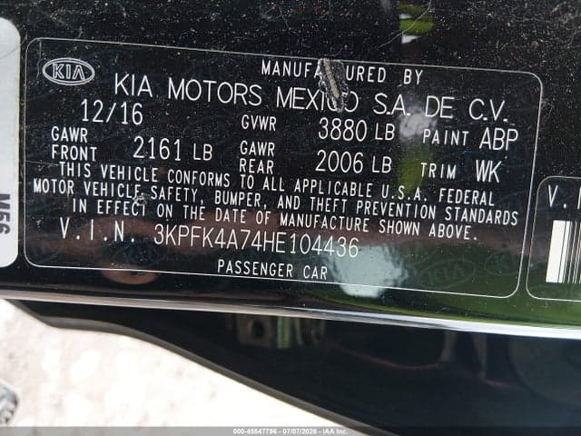 2017 KIA FORTE LX 9