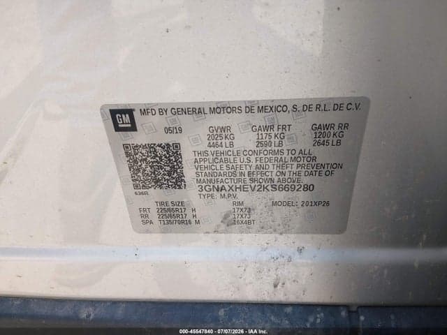 2019 CHEVROLET EQUINOX LS 9