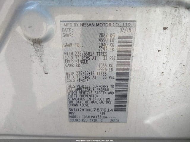 2019 NISSAN ROGUE S 9