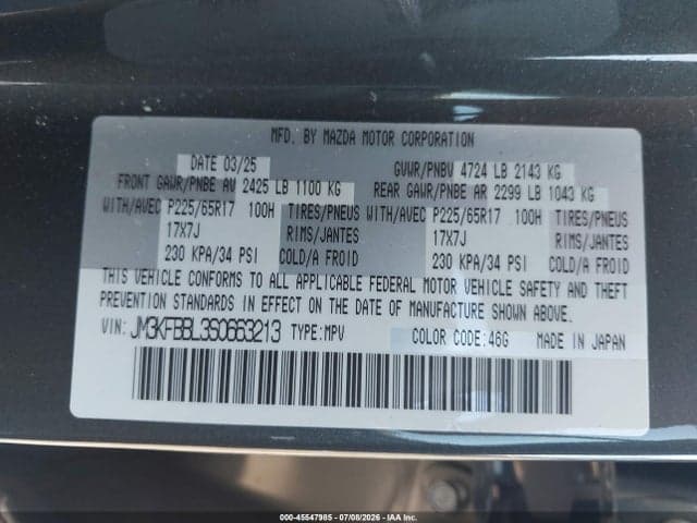 2025 MAZDA CX-5 2.5 S SELECT 9