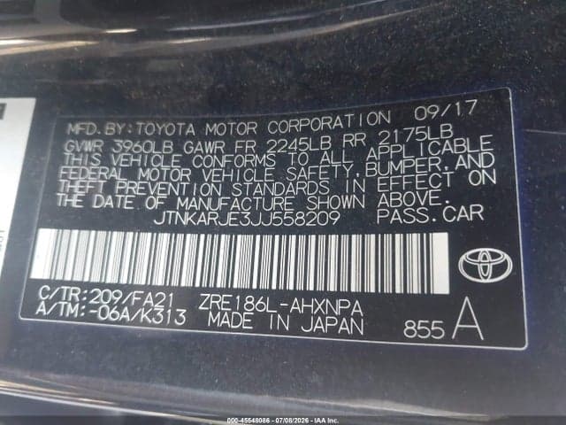2018 TOYOTA COROLLA IM 9