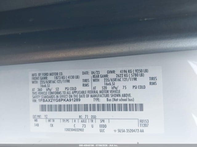2023 FORD TRANSIT-350 PASSENGER VAN XL/XLT 9