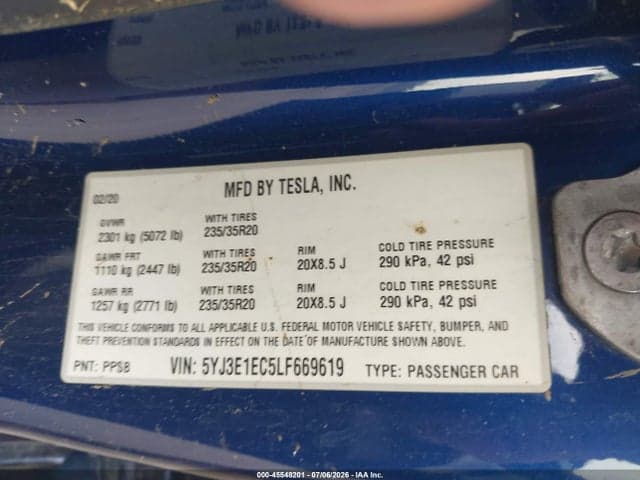 2020 TESLA MODEL 3 PERFORMANCE DUAL MOTOR ALL-WHEEL DRIVE 9