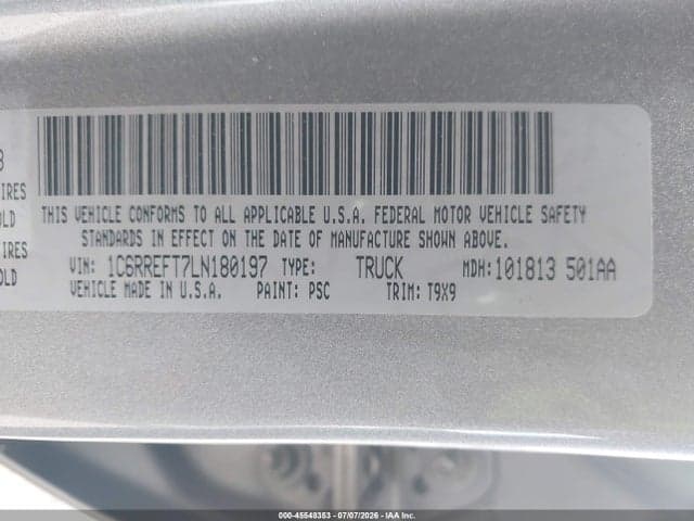 2020 RAM 1500 LONE STAR 4X2 5'7 BOX 9