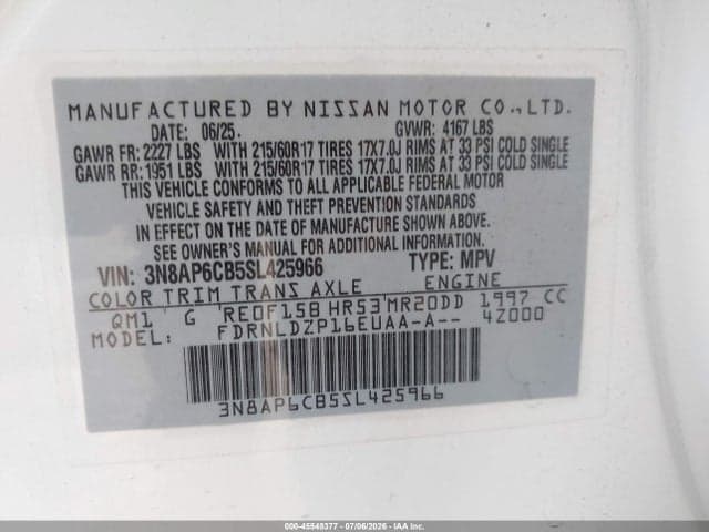 2025 NISSAN KICKS SV INTELLIGENT AWD 9