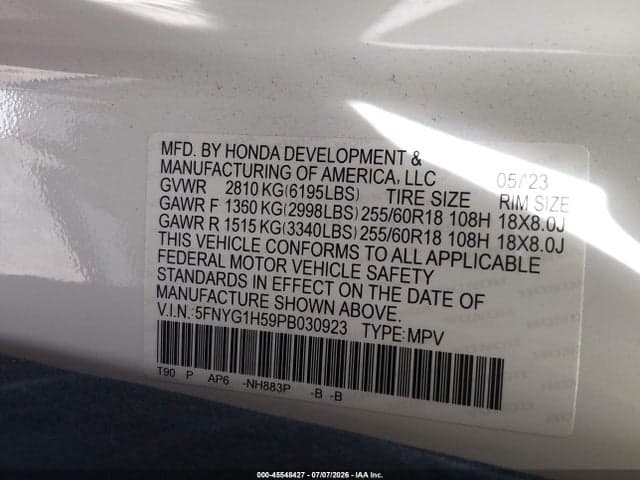 2023 HONDA PILOT AWD EX-L 7 PASSENGER 9