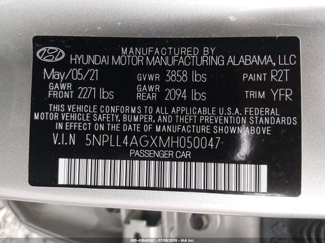 2021 HYUNDAI ELANTRA SE 9