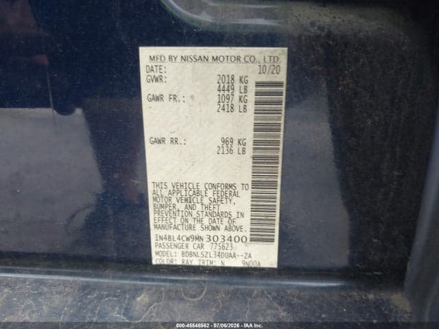 2021 NISSAN ALTIMA SR INTELLIGENT AWD 9
