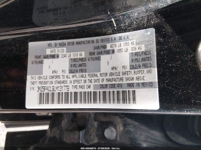 2020 MAZDA MAZDA3 SELECT PACKAGE 9