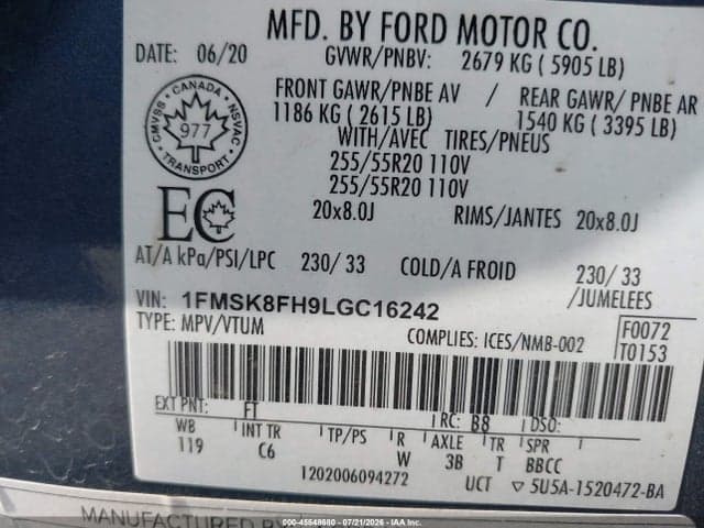 2020 FORD EXPLORER LIMITED 9