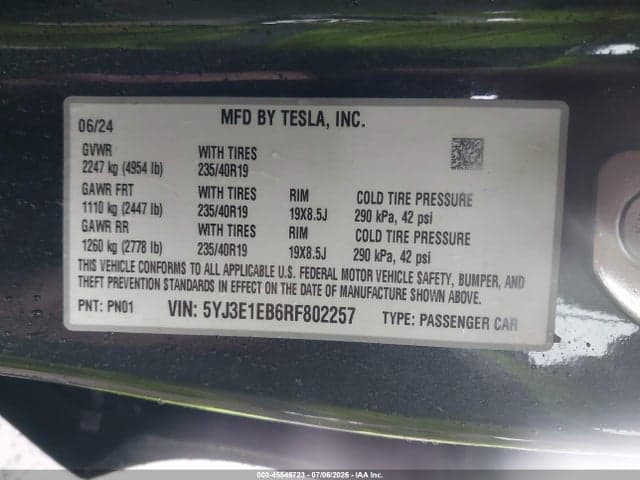 2024 TESLA MODEL 3 LONG RANGE DUAL MOTOR ALL-WHEEL DRIVE 9