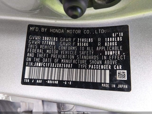 2018 HONDA CIVIC EX-T 9