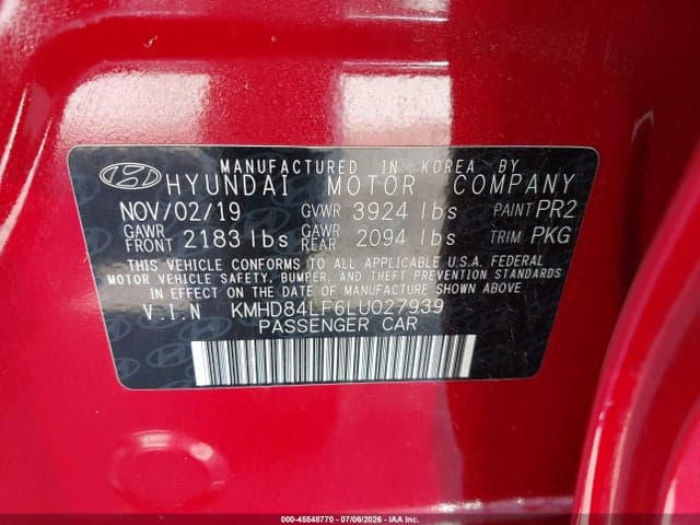 2020 HYUNDAI ELANTRA SEL 9