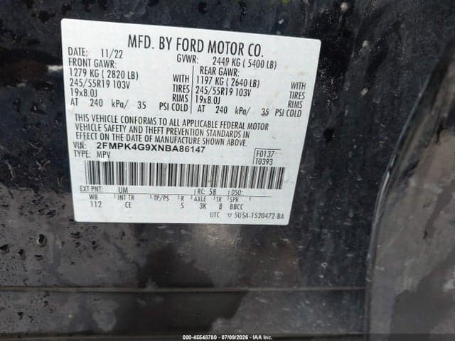2022 FORD EDGE SE 9