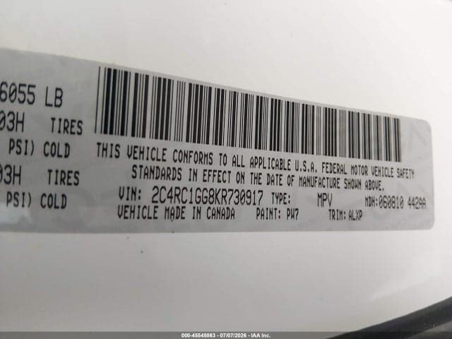2019 CHRYSLER PACIFICA LIMITED 9