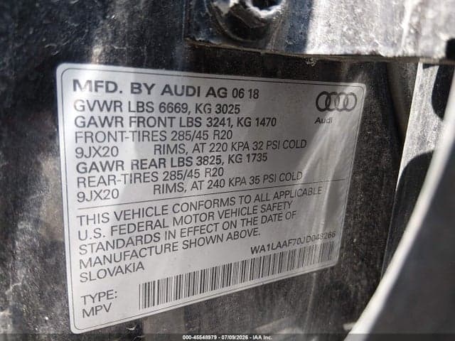 2018 AUDI Q7 3.0T PREMIUM 9