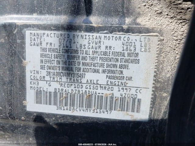 2021 NISSAN SENTRA SV XTRONIC CVT 9