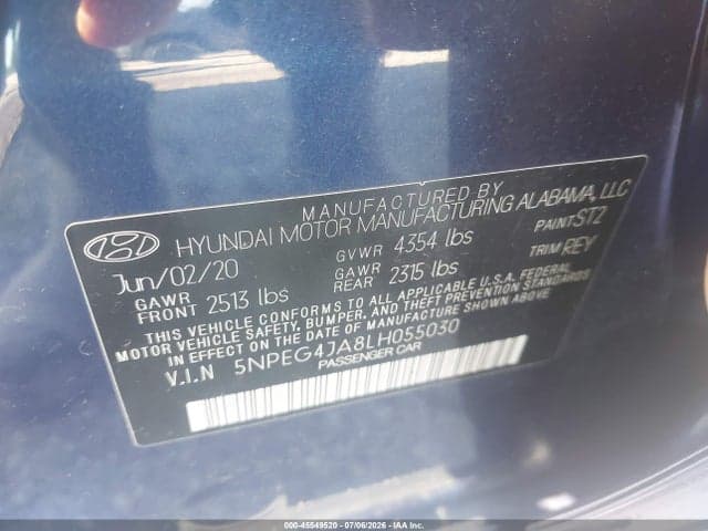 2020 HYUNDAI SONATA SE 9