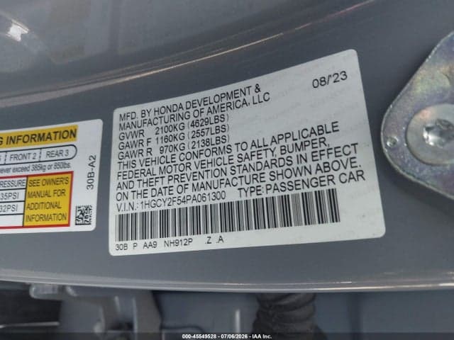 2023 HONDA ACCORD HYBRID SPORT 9