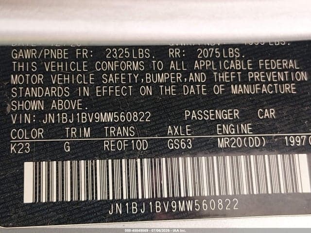 2021 NISSAN ROGUE SPORT SV FWD XTRONIC CVT 9