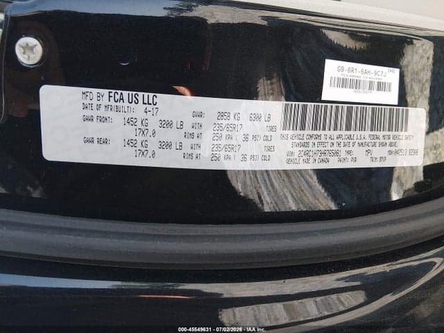 2017 CHRYSLER PACIFICA HYBRID TOURING PLUS 9