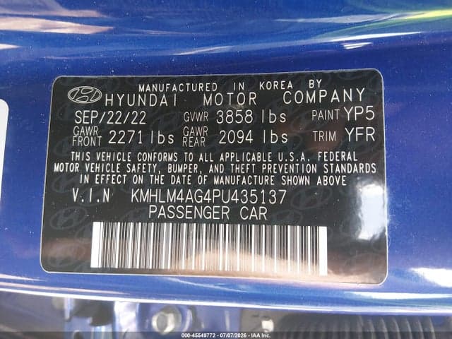 2023 HYUNDAI ELANTRA SEL 9