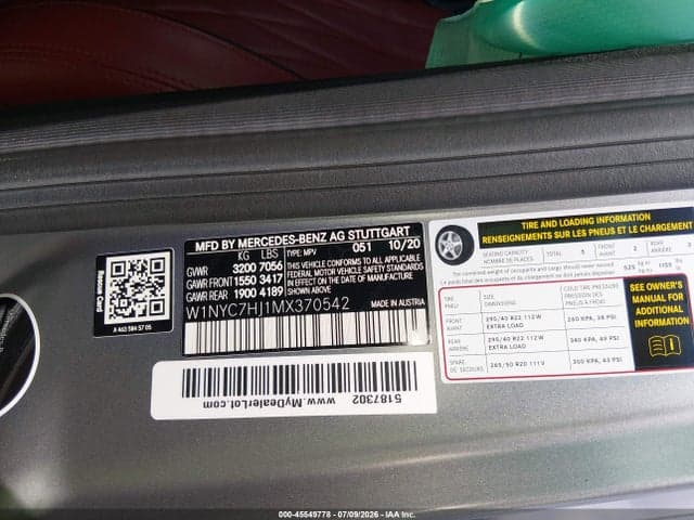 2021 MERCEDES-BENZ AMG G 63 4MATIC 9
