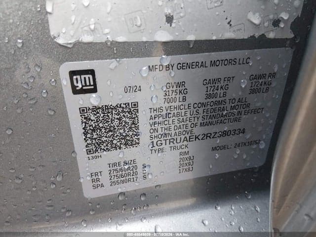 2024 GMC SIERRA 1500 4WD STANDARD BOX PRO 9