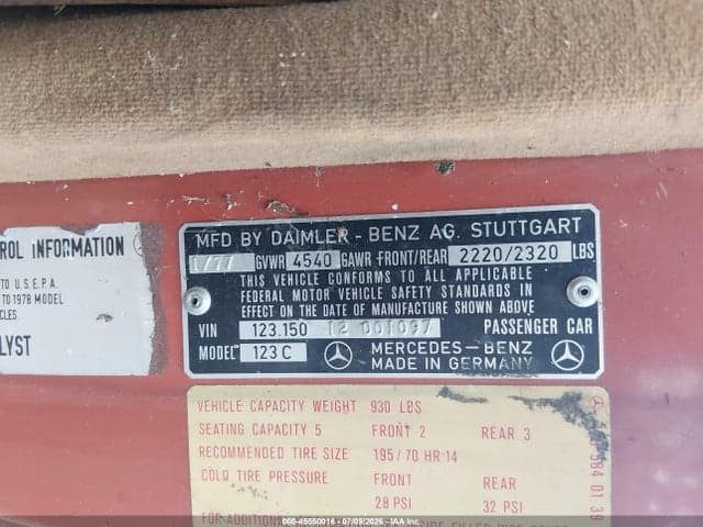1978 MERCEDES-BENZ CD 9