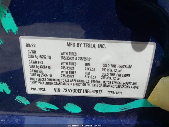 2022 TESLA MODEL Y PERFORMANCE DUAL MOTOR ALL-WHEEL DRIVE 9