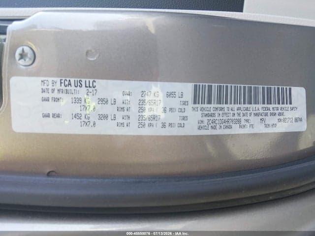 2017 CHRYSLER PACIFICA TOURING 9