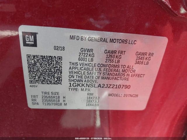 2018 GMC ACADIA SLE-2 9