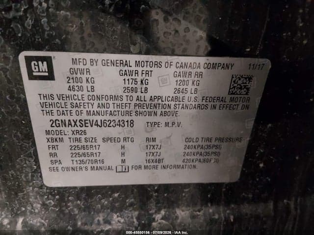 2018 CHEVROLET EQUINOX LT 9