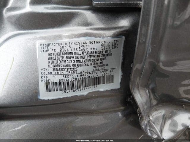 2025 NISSAN SENTRA SV 9