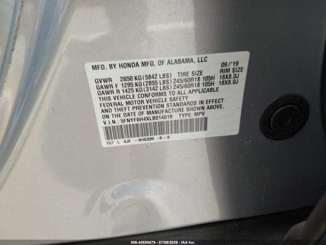 2020 HONDA PILOT AWD EX-L W/NAVI 9