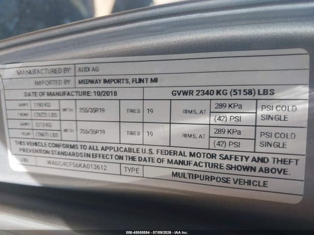 2019 AUDI S5 3.0T PREMIUM 9