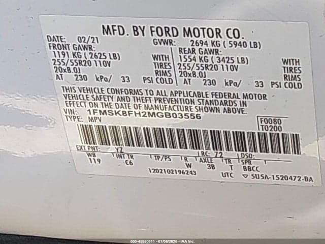 2021 FORD EXPLORER LIMITED 9