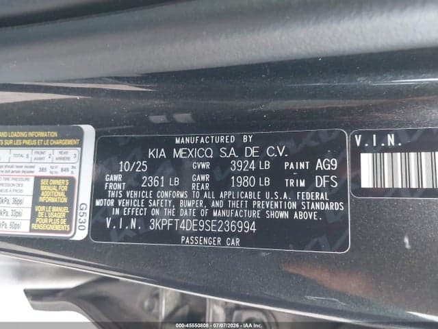 2025 KIA K4 LX 9