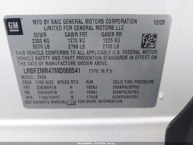 2021 BUICK ENVISION AWD PREFERRED 9