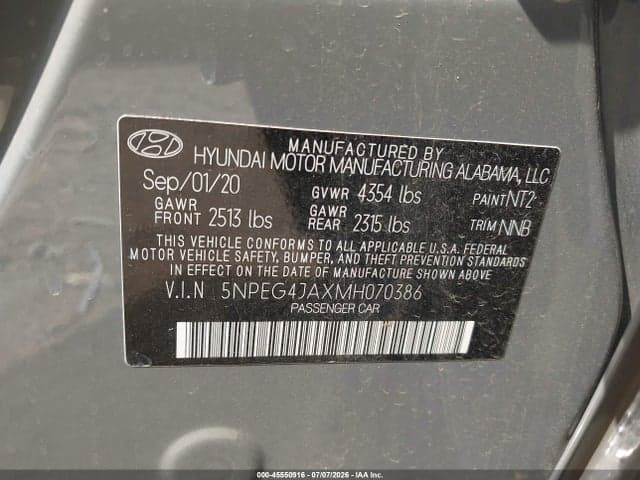 2021 HYUNDAI SONATA SE 9