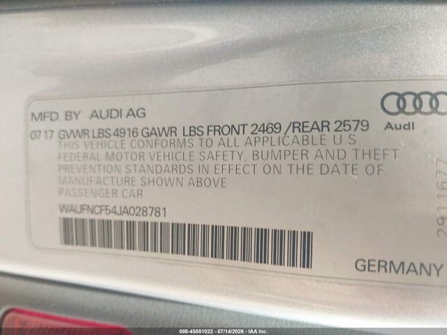 2018 AUDI A5 2.0T PREMIUM 9