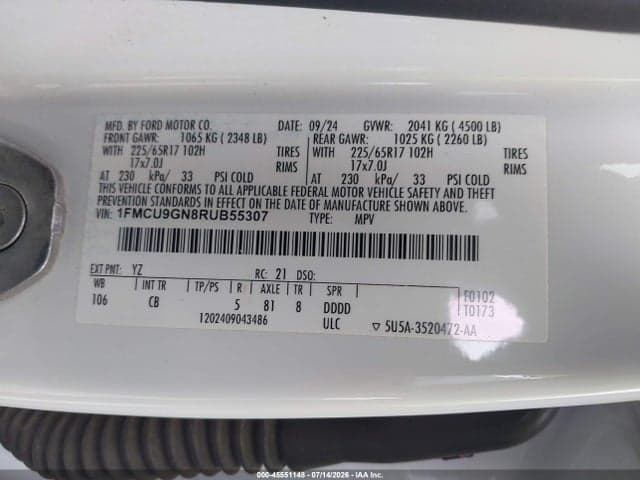 2024 FORD ESCAPE ACTIVE 9
