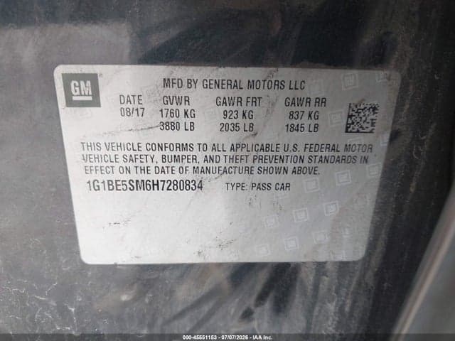 2017 CHEVROLET CRUZE LT AUTO 9