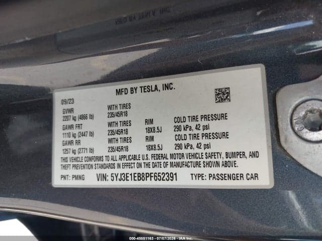 2023 TESLA MODEL 3 LONG RANGE DUAL MOTOR ALL-WHEEL DRIVE 9